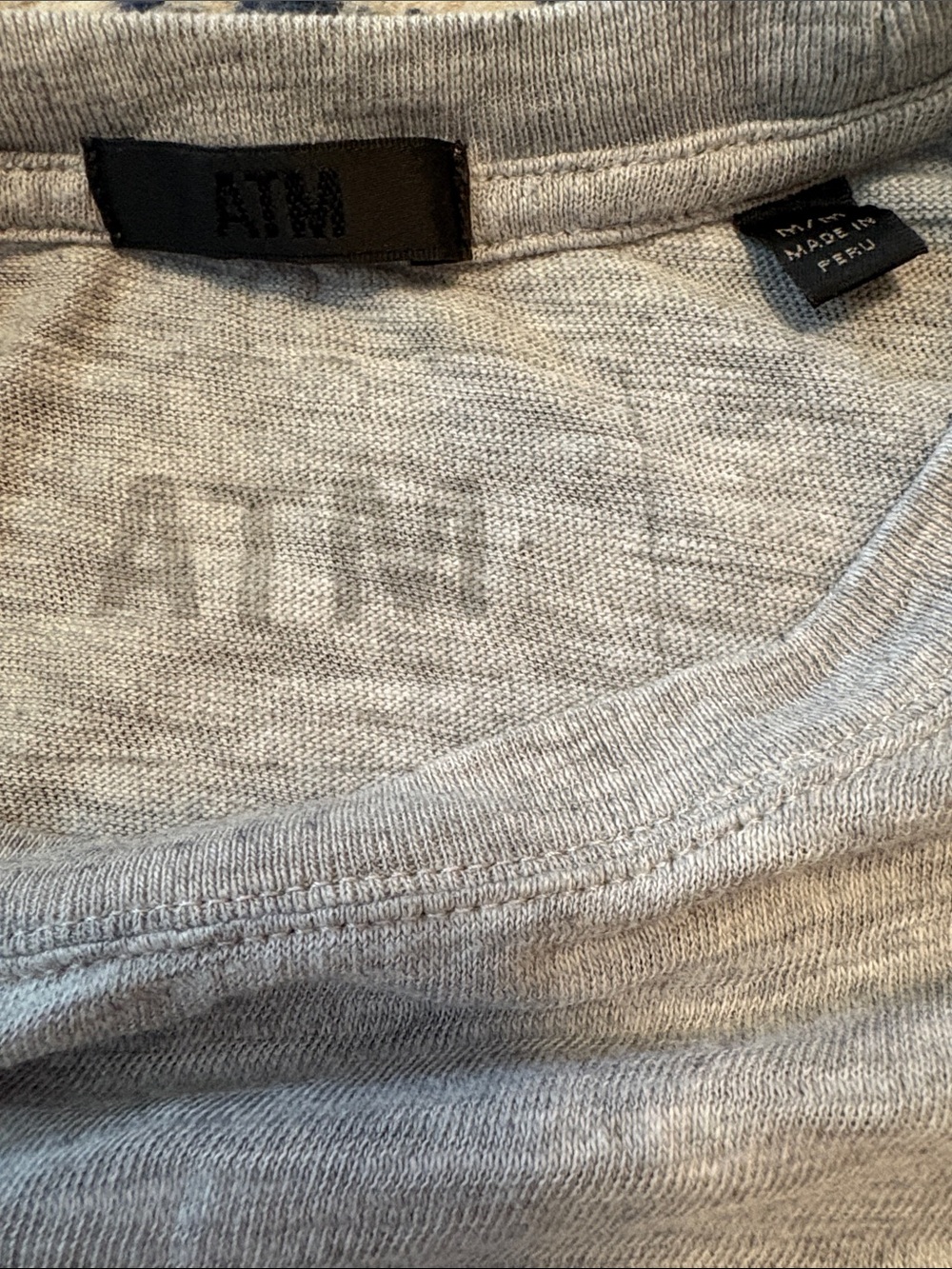 ATM Anthony Thomas Melillo Schoolboy Slub Tee Gray Pima Cotton M - Picture 10 of 14